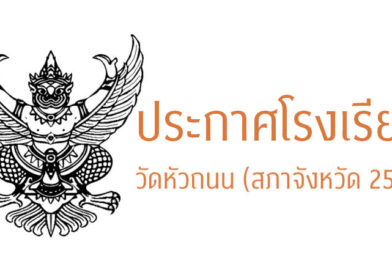 ประกาศโรงเรียนวัดหัวถนน (สภาจังหวัด2502)  เรื่อง แต่งตั้งคณะกรรมการประเมินผลการพัฒนางานตามข้อตกลงสําหรับข้าราชการครู  และบุคลากรทางการศึกษา ตําแหน่ง ครู